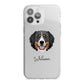Bernese Mountain Dog Personalised iPhone 13 Pro Max TPU Impact Case with White Edges