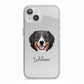 Bernese Mountain Dog Personalised iPhone 13 TPU Impact Case with White Edges