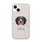 Bernese Mountain Dog Personalised iPhone 14 Glitter Tough Case Starlight