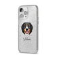 Bernese Mountain Dog Personalised iPhone 14 Pro Max Glitter Tough Case Silver Angled Image
