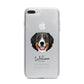 Bernese Mountain Dog Personalised iPhone 7 Plus Bumper Case on Silver iPhone