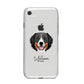 Bernese Mountain Dog Personalised iPhone 8 Bumper Case on Silver iPhone