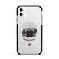 Best Dog Dad Ever Photo Upload Apple iPhone 11 in White with Black Impact Case