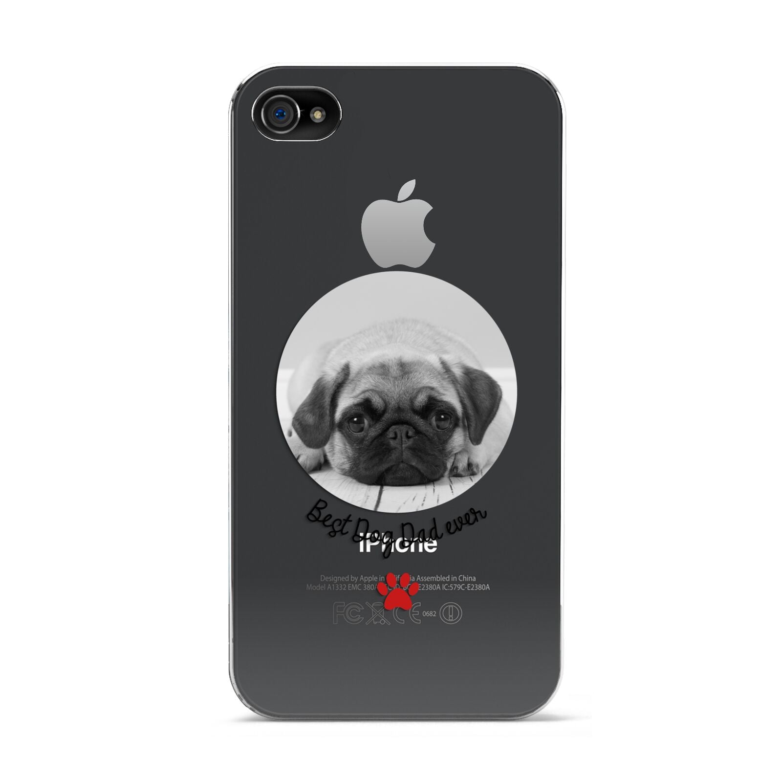 Best Dog Dad Ever Photo Upload Apple iPhone 4s Case