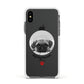 Best Dog Dad Ever Photo Upload Apple iPhone Xs Impact Case White Edge on Black Phone