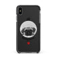 Best Dog Dad Ever Photo Upload Apple iPhone Xs Max Impact Case Black Edge on Black Phone
