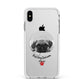 Best Dog Dad Ever Photo Upload Apple iPhone Xs Max Impact Case White Edge on Silver Phone