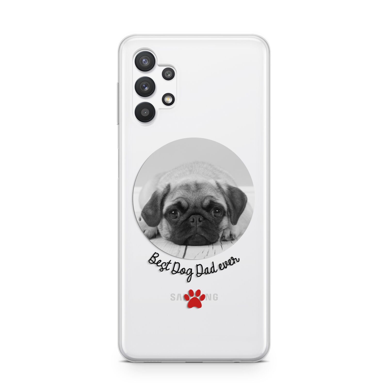 Best Dog Dad Ever Photo Upload Samsung A32 5G Case