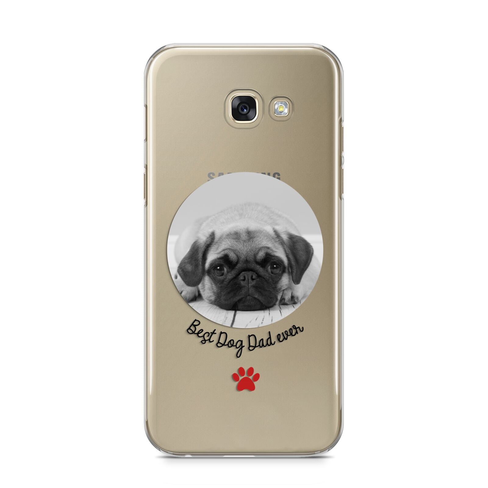 Best Dog Dad Ever Photo Upload Samsung Galaxy A5 2017 Case on gold phone