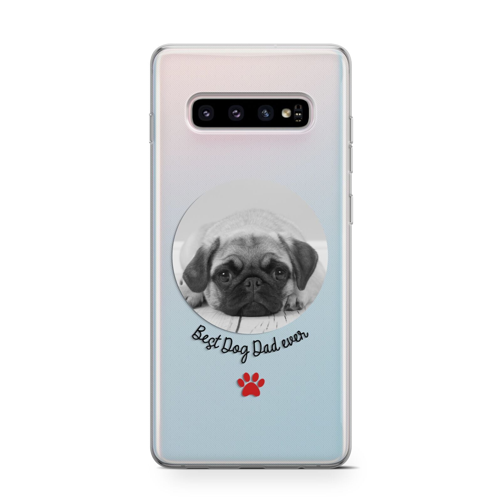 Best Dog Dad Ever Photo Upload Samsung Galaxy S10 Case
