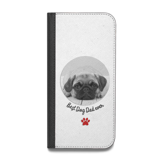 Best Dog Dad Ever Photo Upload Vegan Leather Flip Samsung Case