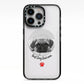 Best Dog Dad Ever Photo Upload iPhone 13 Pro Black Impact Case on Silver phone