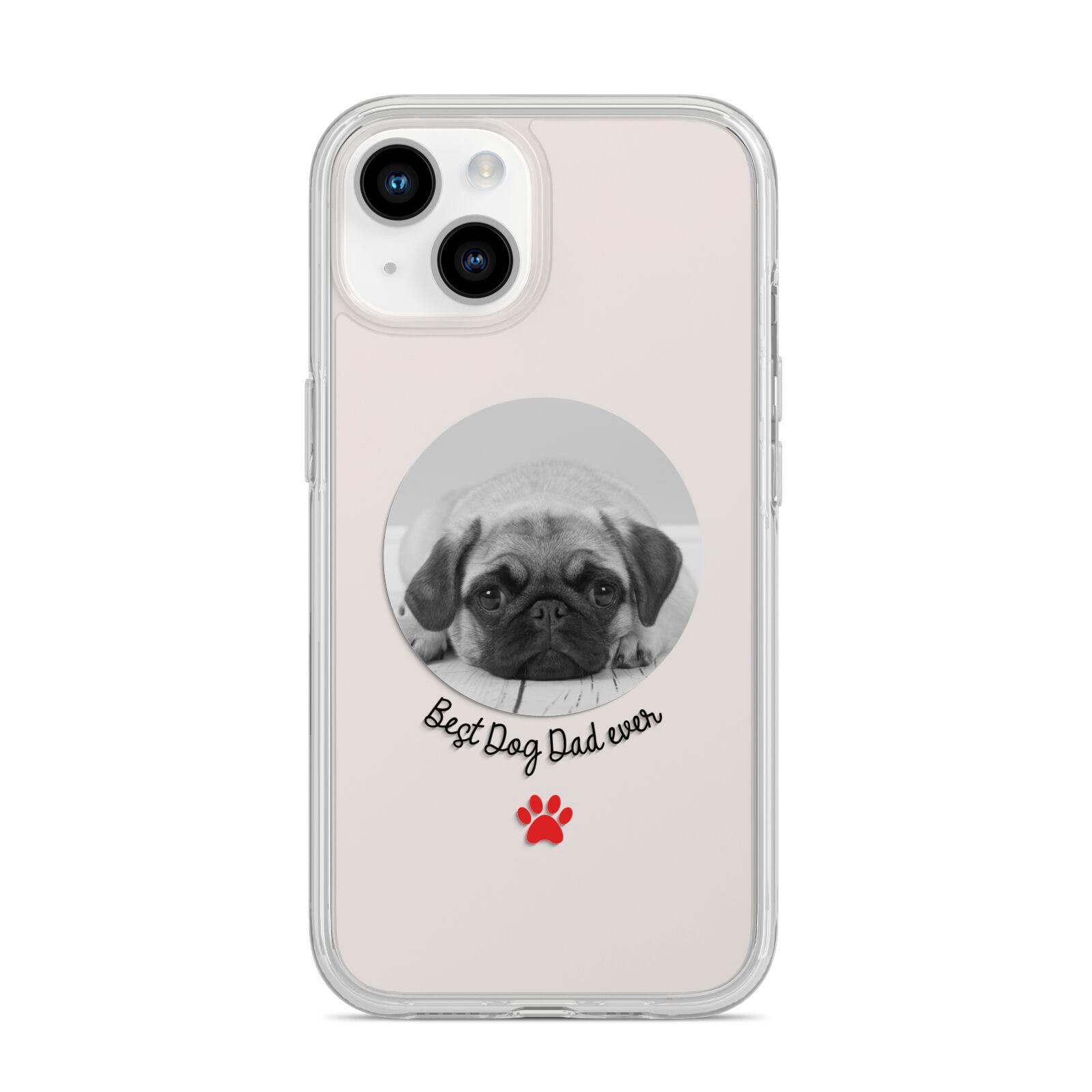 Best Dog Dad Ever Photo Upload iPhone 14 Clear Tough Case Starlight