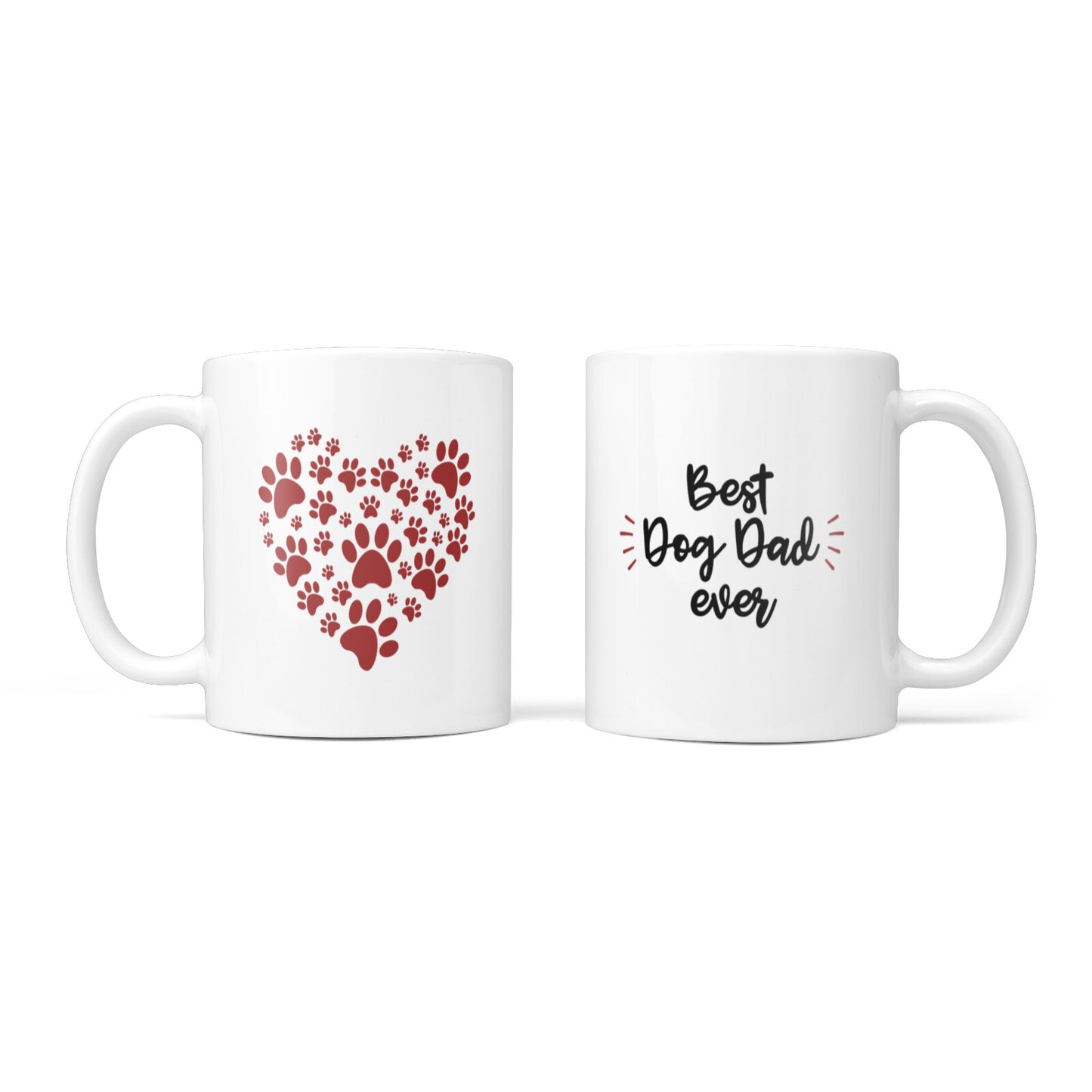 Best Dog Dad Paws 10oz Mug Alternative Image 3