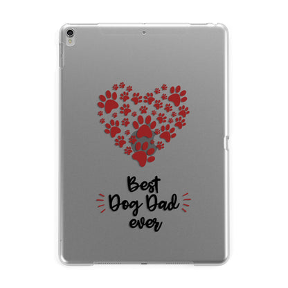 Best Dog Dad Paws Apple iPad Silver Case