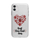 Best Dog Dad Paws Apple iPhone 11 in White with Bumper Case