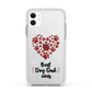 Best Dog Dad Paws Apple iPhone 11 in White with White Impact Case