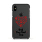 Best Dog Dad Paws Apple iPhone Xs Impact Case Black Edge on Black Phone