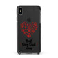 Best Dog Dad Paws Apple iPhone Xs Max Impact Case Black Edge on Black Phone