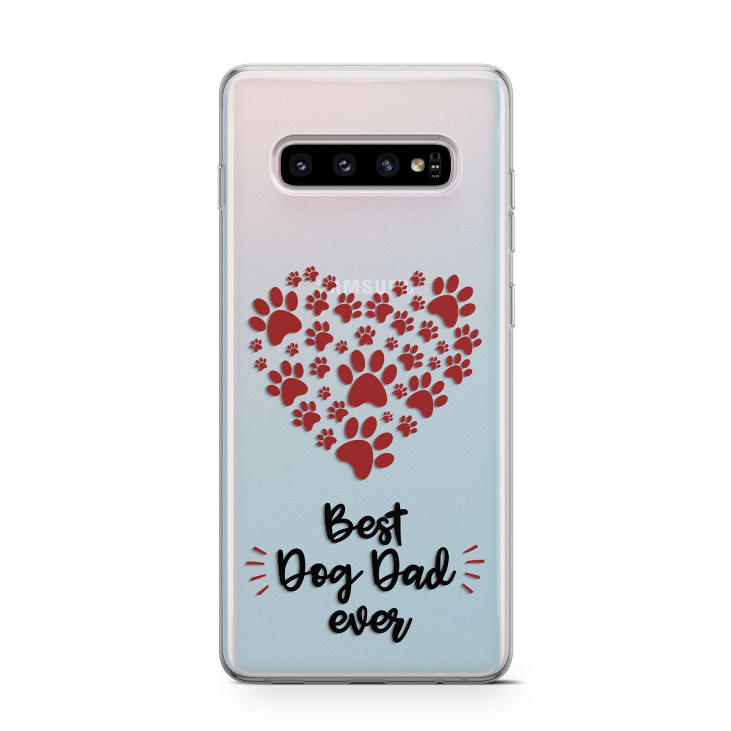 Best Dog Dad Paws Samsung Galaxy S10 Case