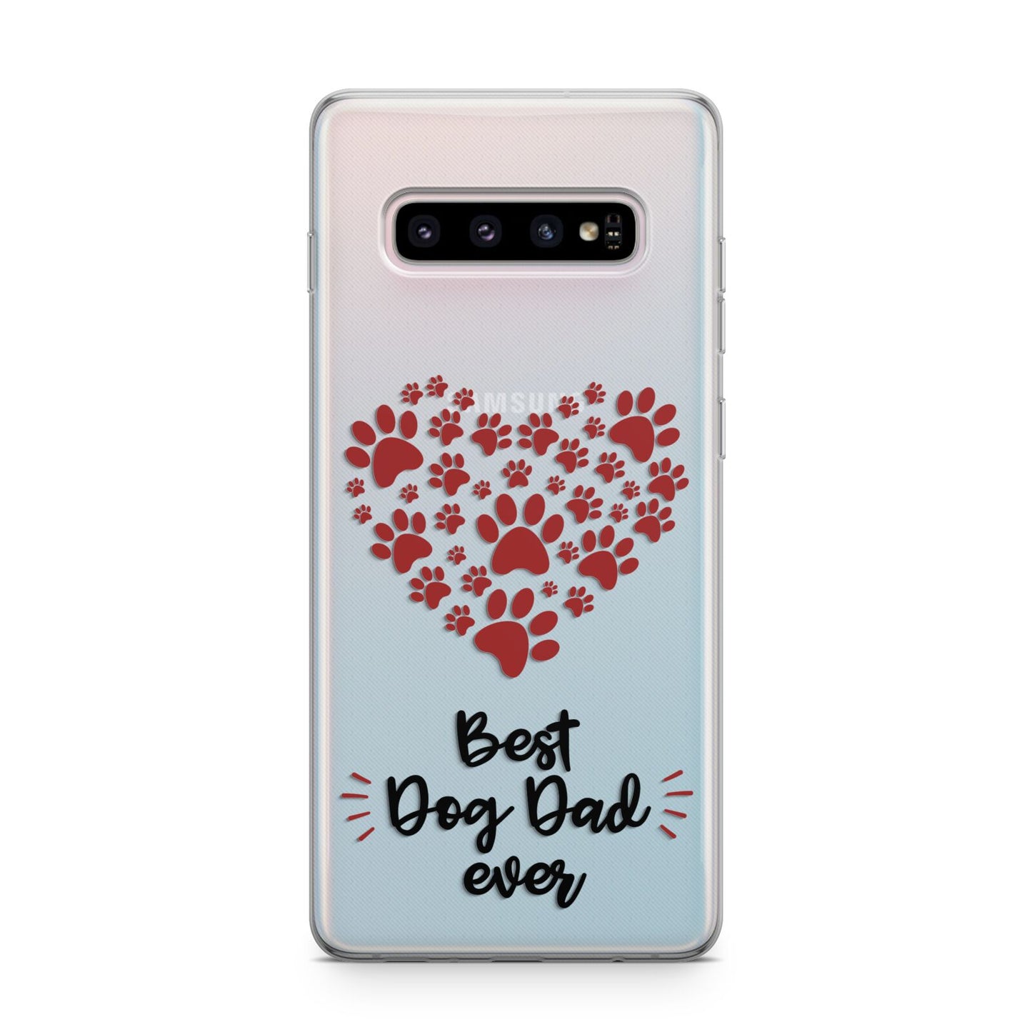 Best Dog Dad Paws Samsung Galaxy S10 Plus Case