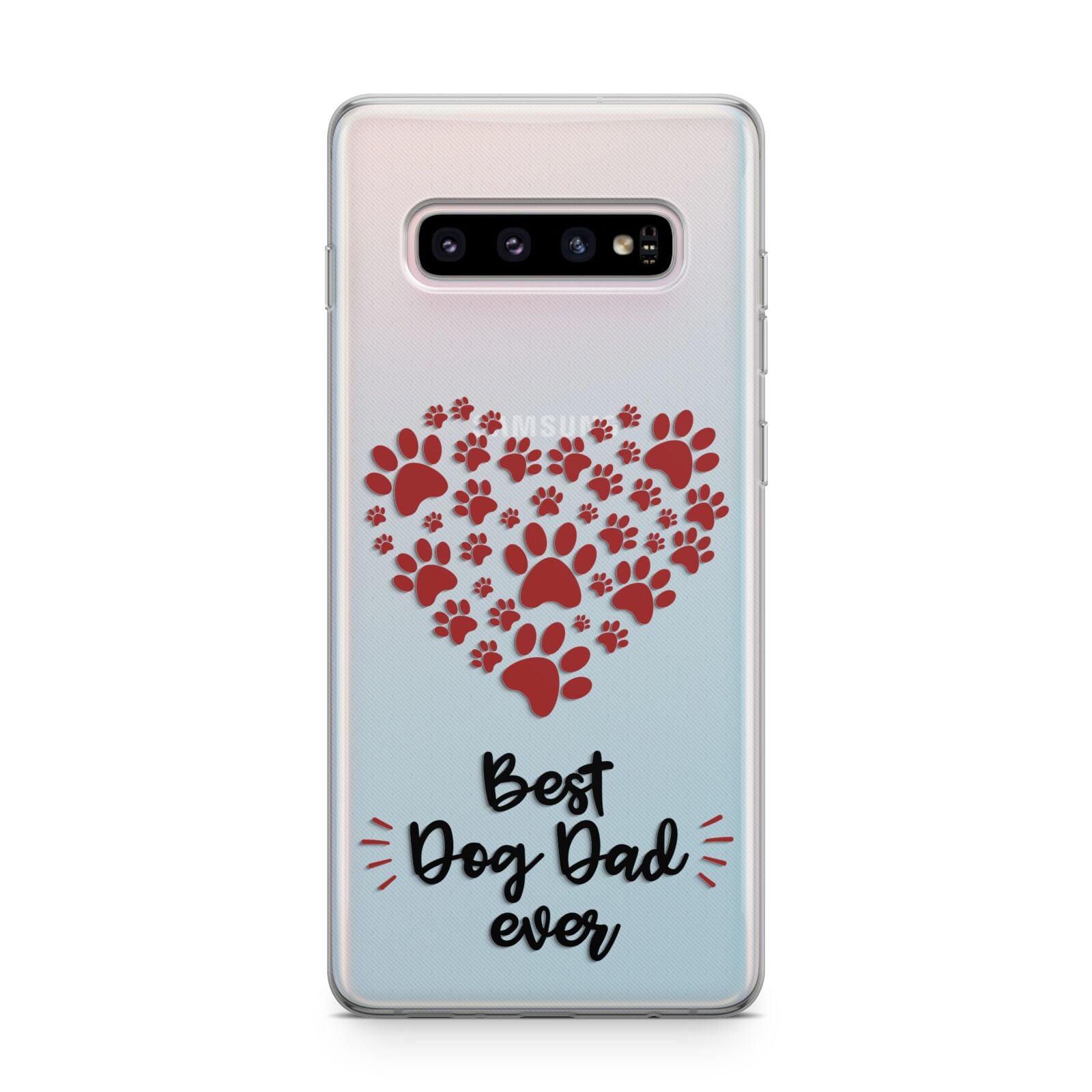 Best Dog Dad Paws Samsung Galaxy S10 Plus Case
