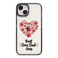 Best Dog Dad Paws iPhone 14 Black Impact Case on Silver phone
