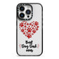 Best Dog Dad Paws iPhone 14 Pro Black Impact Case on Silver phone