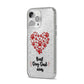 Best Dog Dad Paws iPhone 14 Pro Max Glitter Tough Case Silver Angled Image