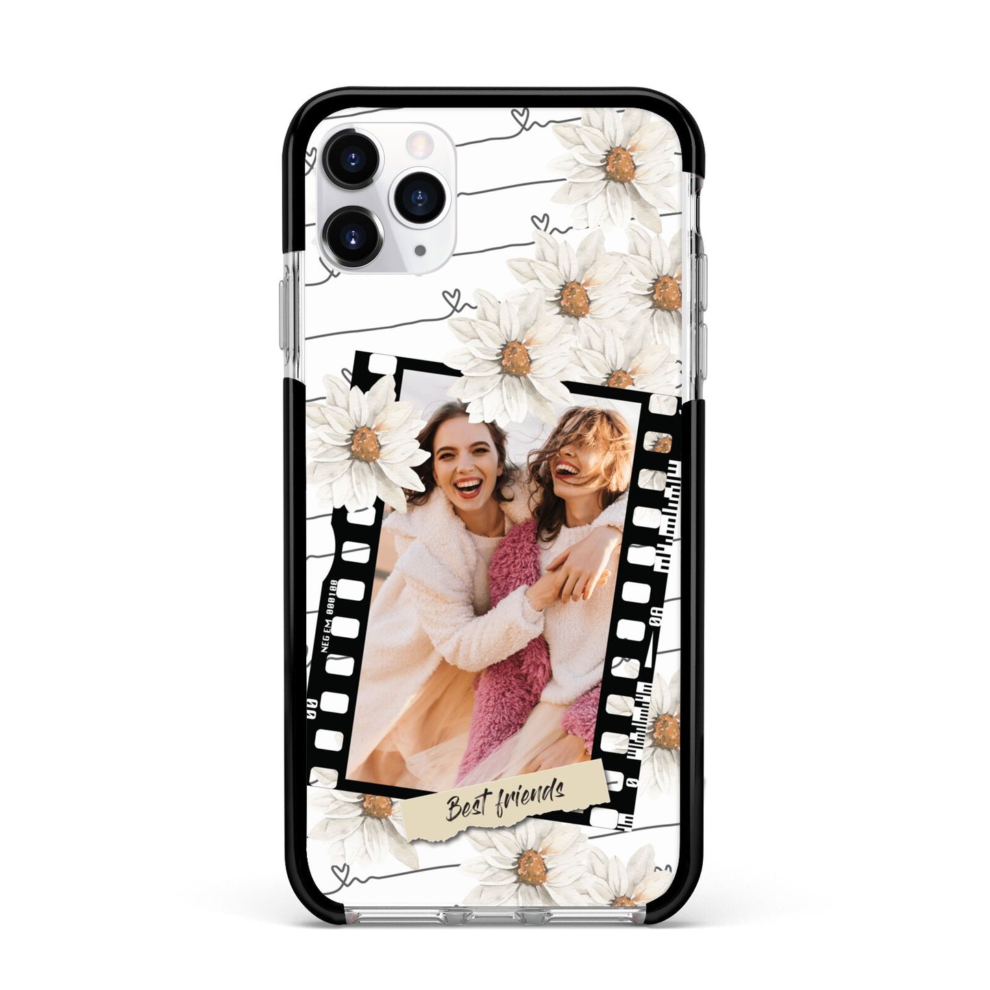 Best Friend Photo Apple iPhone 11 Pro Max in Silver with Black Impact Case