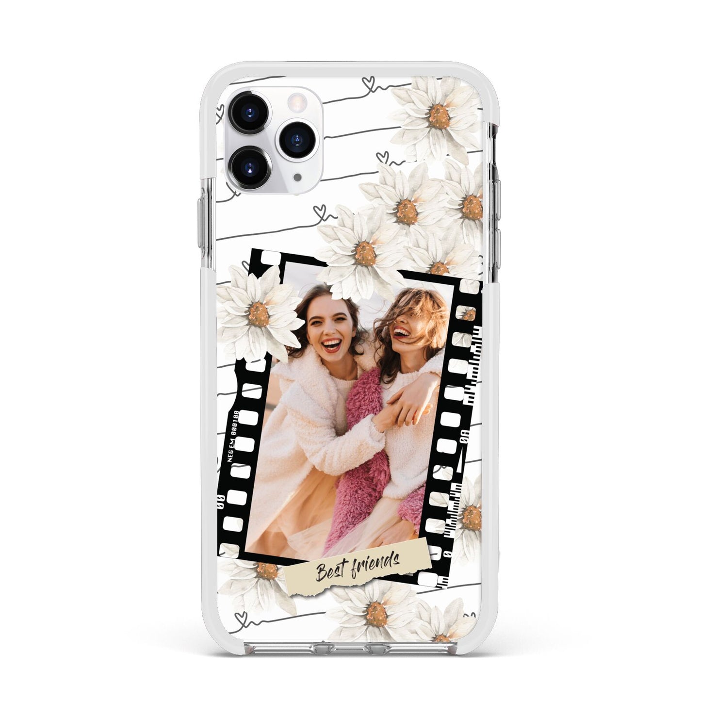 Best Friend Photo Apple iPhone 11 Pro Max in Silver with White Impact Case