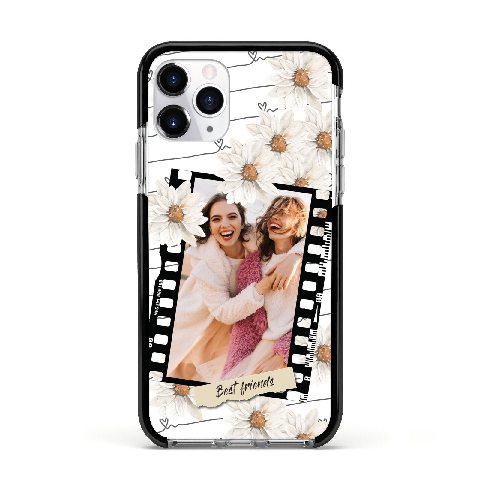 Best Friend Photo Apple iPhone 11 Pro in Silver with Black Impact Case