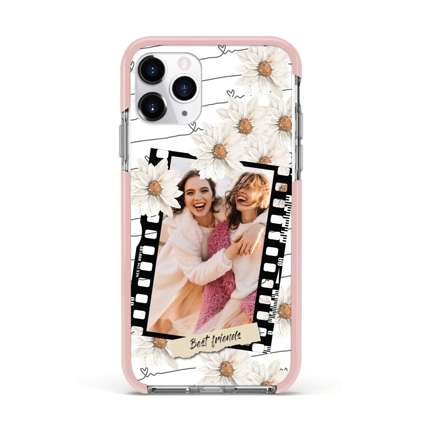 Best Friend Photo Apple iPhone 11 Pro in Silver with Pink Impact Case