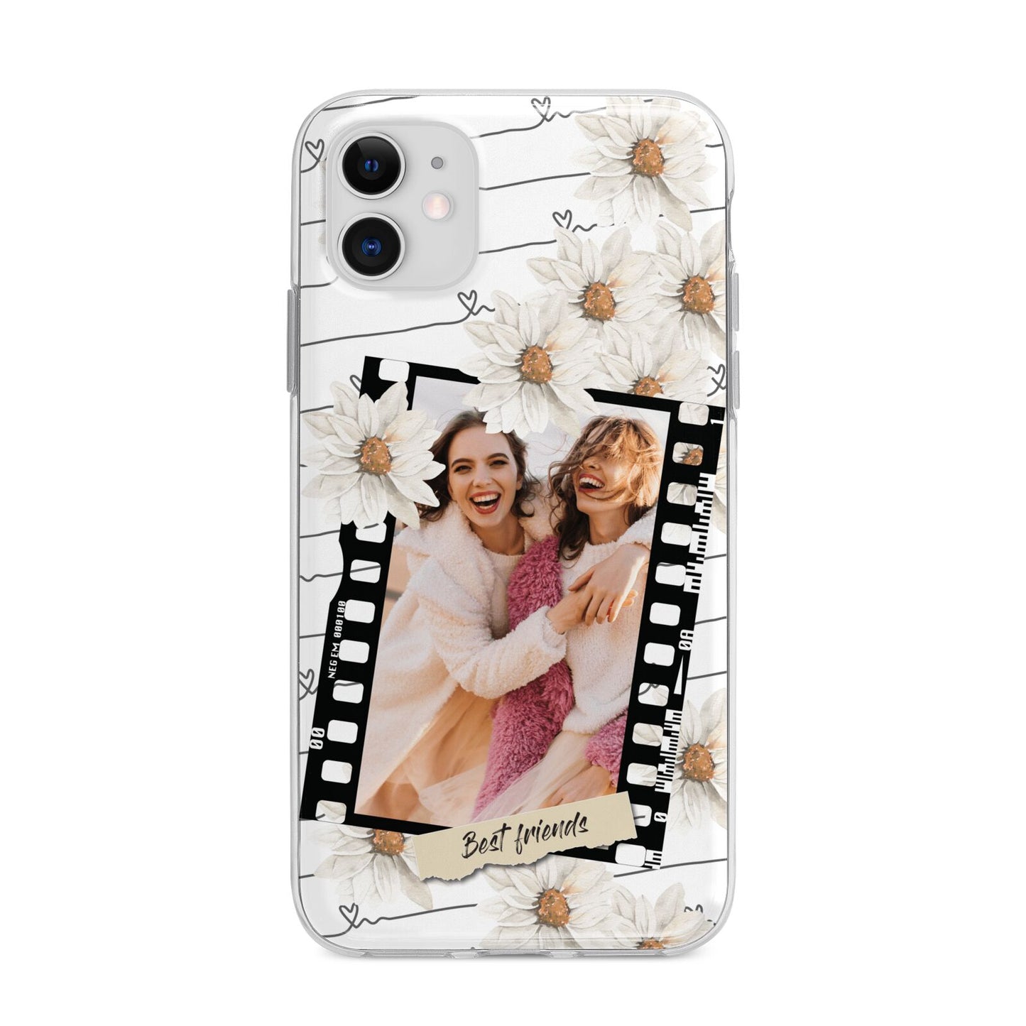 Best Friend Photo Apple iPhone 11 in White with Bumper Case