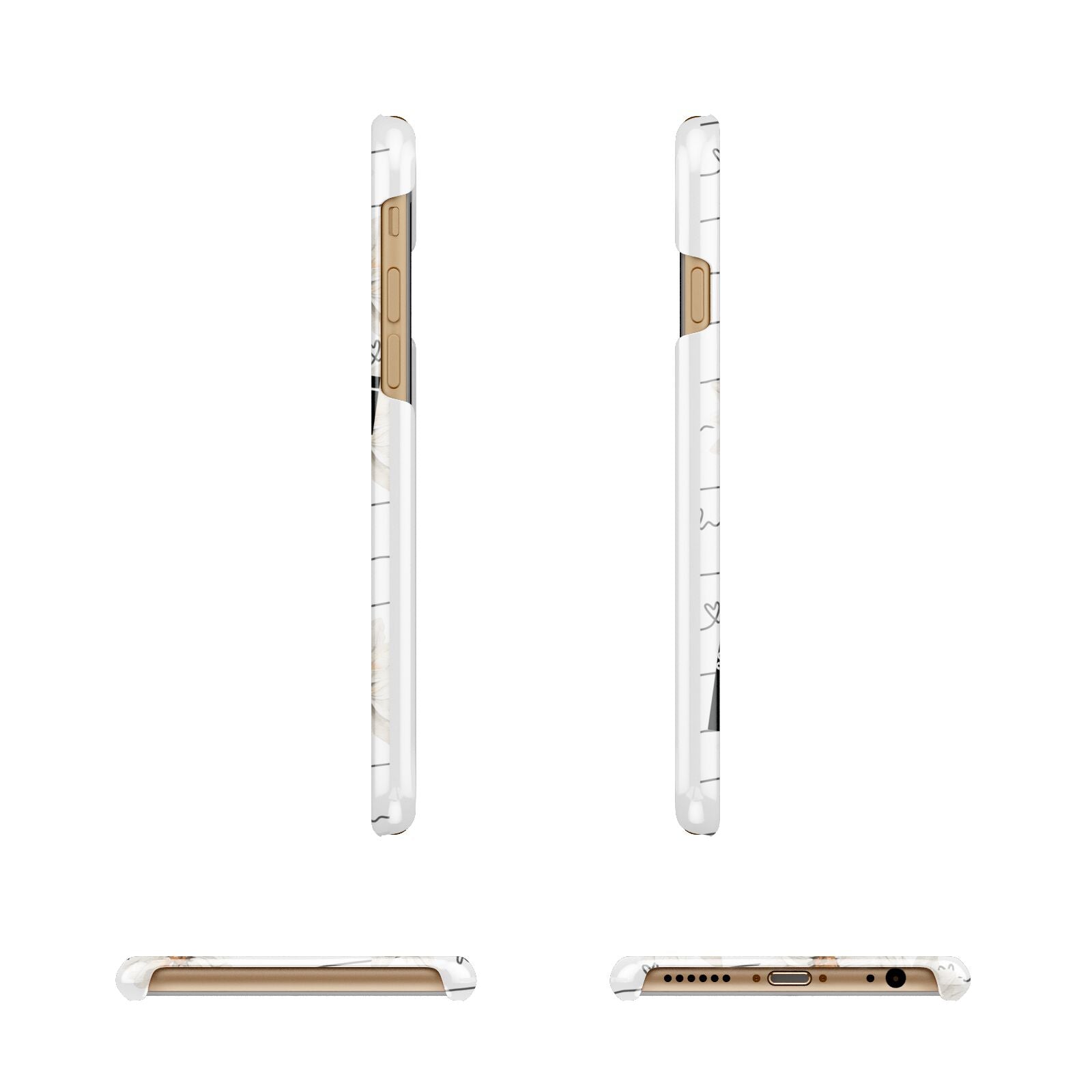 Best Friend Photo Apple iPhone 6 3D Wrap Snap Case Angled Images