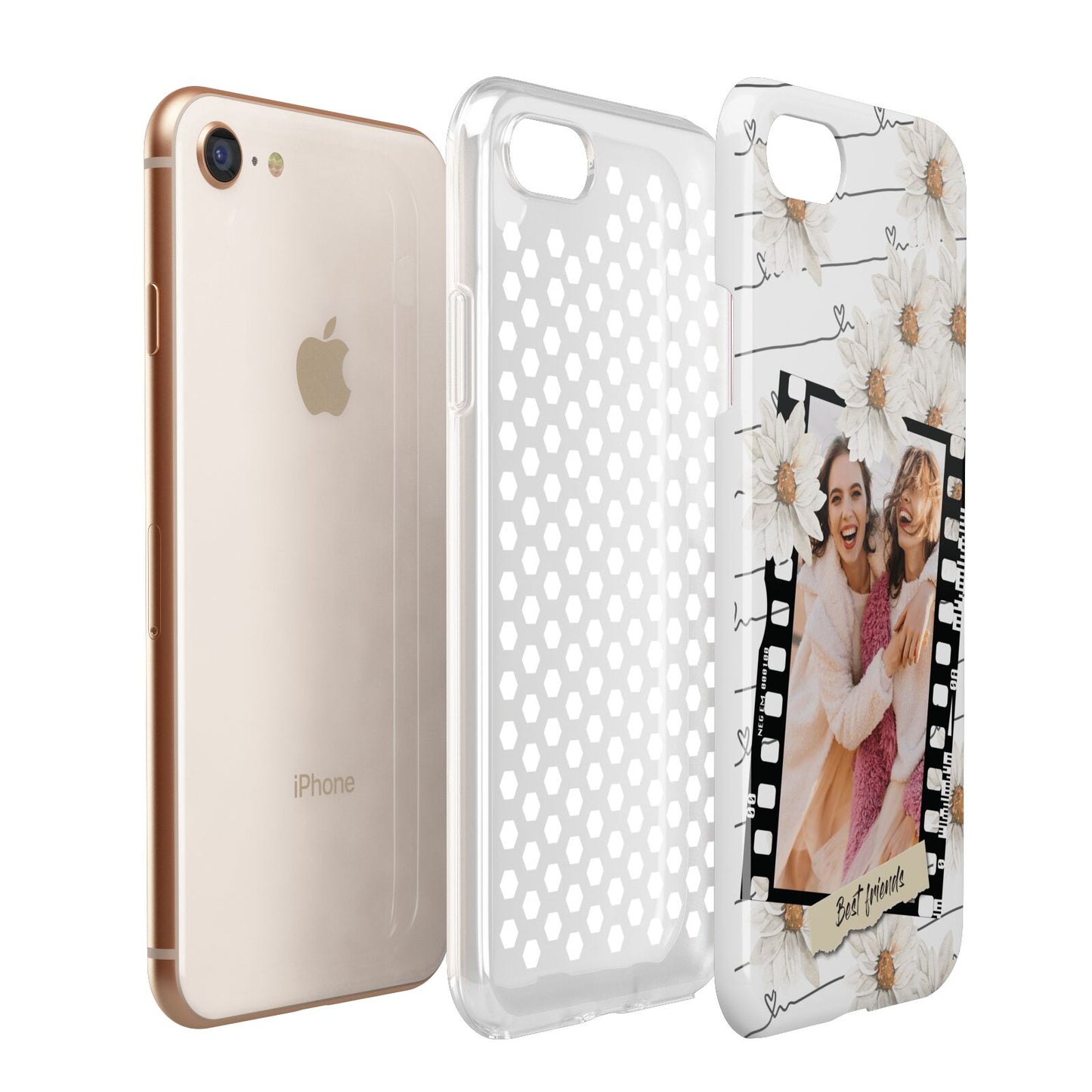 Best Friend Photo Apple iPhone 7 8 3D Tough Case Expanded View