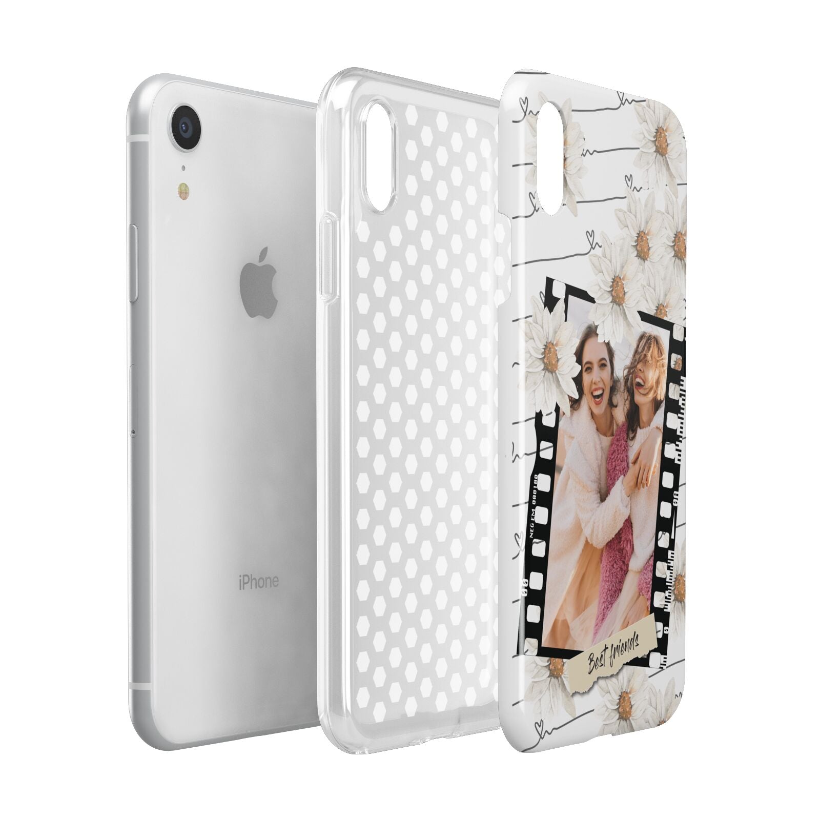 Best Friend Photo Apple iPhone XR White 3D Tough Case Expanded view