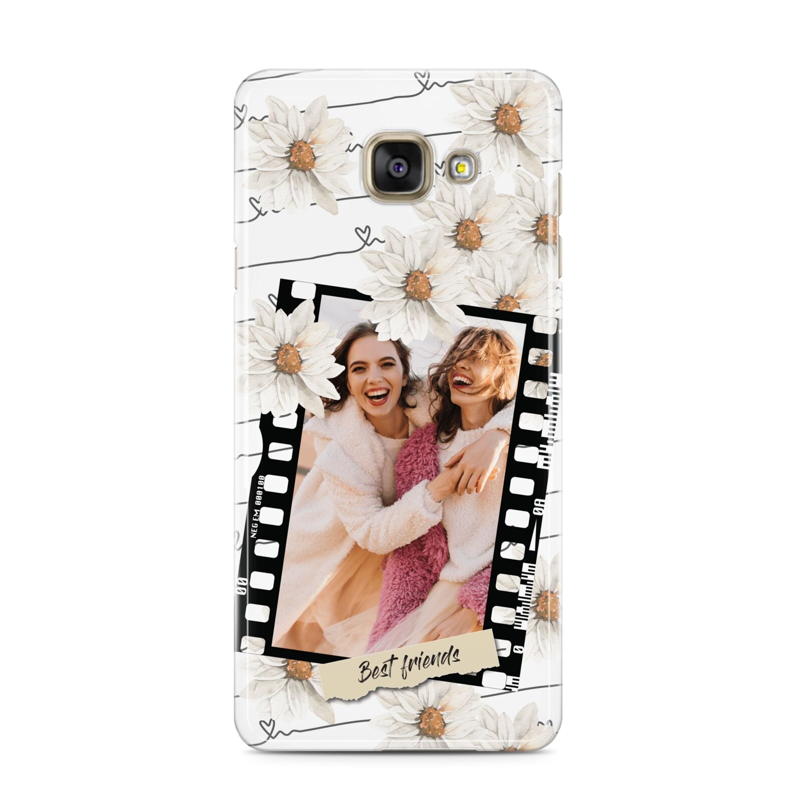 Best Friend Photo Samsung Galaxy A3 2016 Case on gold phone