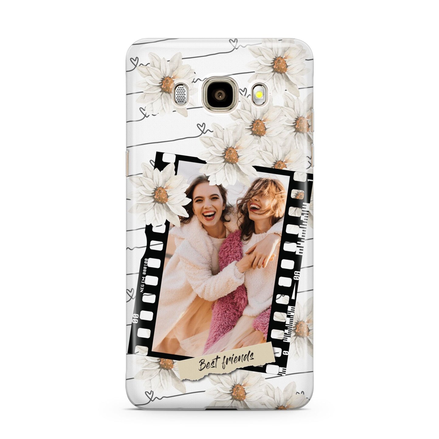 Best Friend Photo Samsung Galaxy J7 2016 Case on gold phone