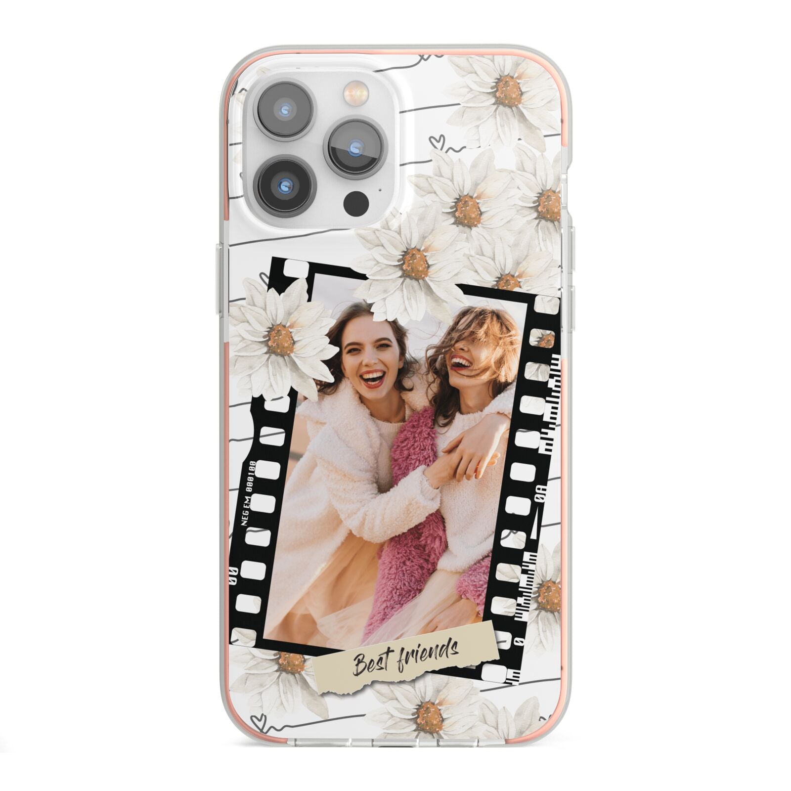 Best Friend Photo iPhone 13 Pro Max TPU Impact Case with Pink Edges