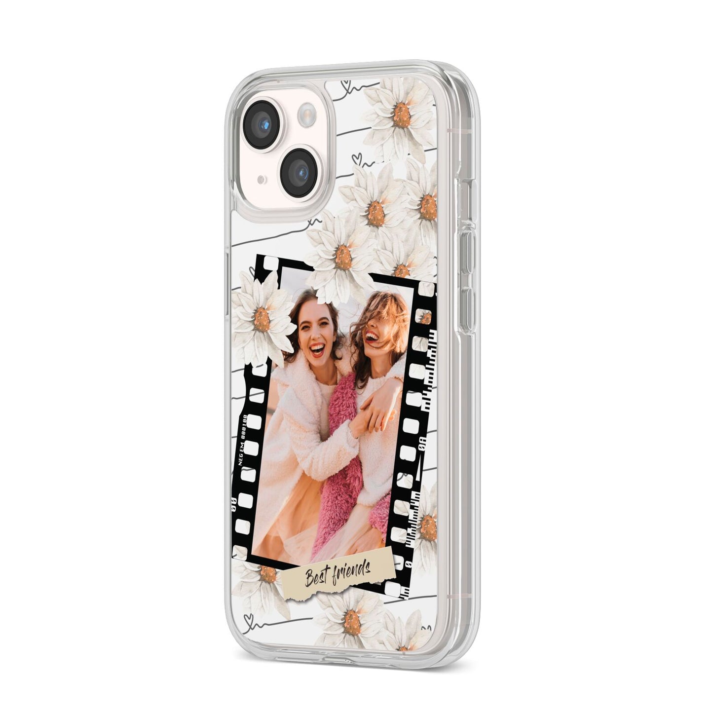 Best Friend Photo iPhone 14 Clear Tough Case Starlight Angled Image