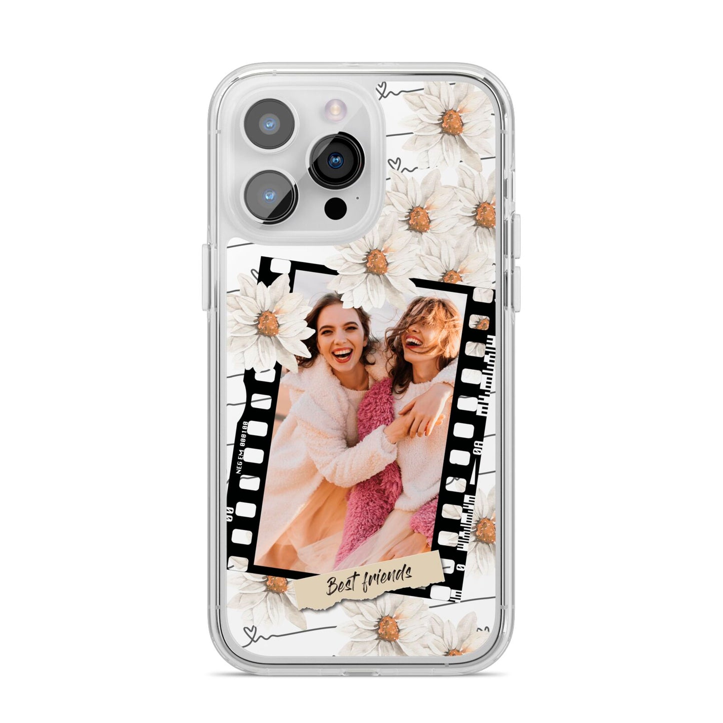Best Friend Photo iPhone 14 Pro Max Clear Tough Case Silver