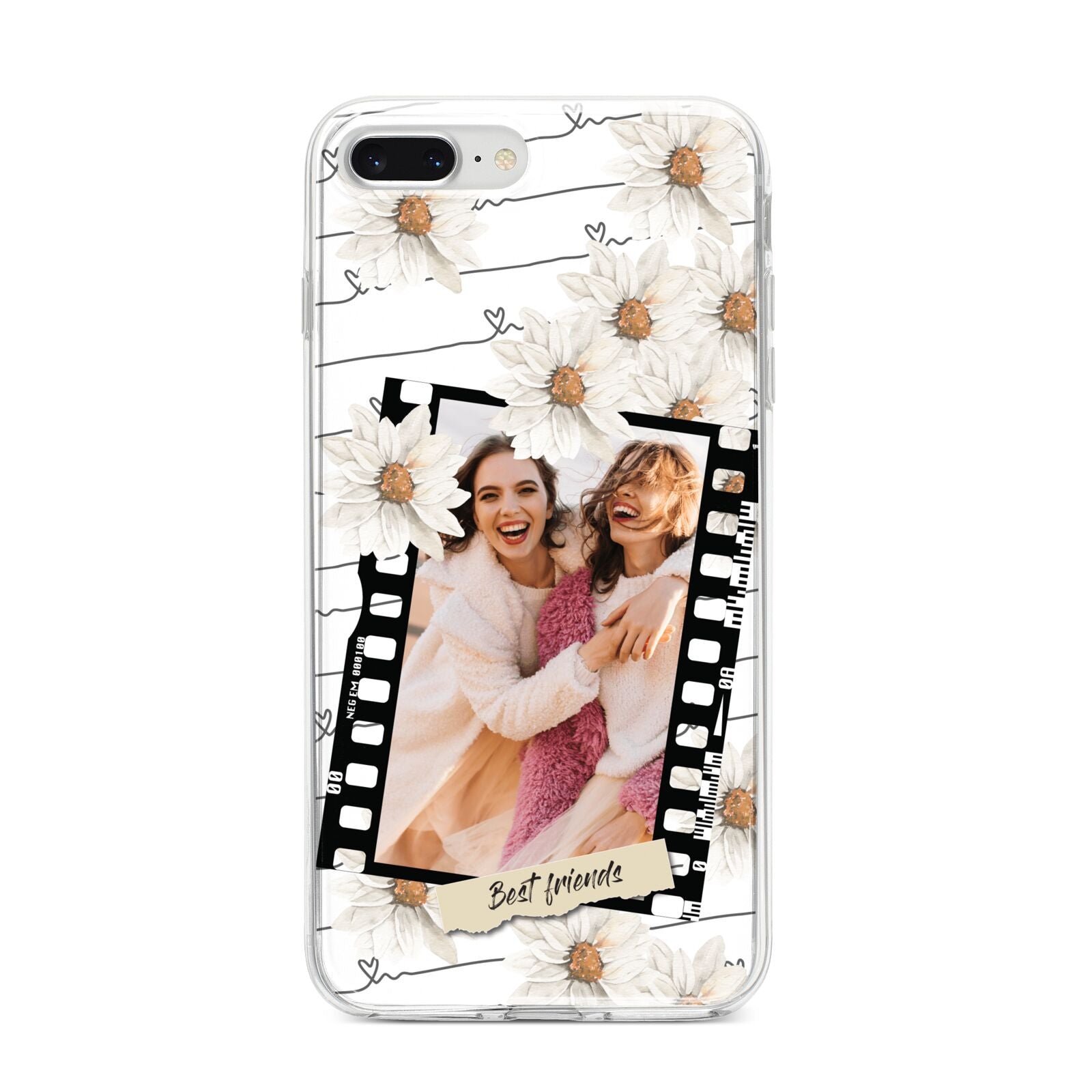 Best Friend Photo iPhone 8 Plus Bumper Case on Silver iPhone