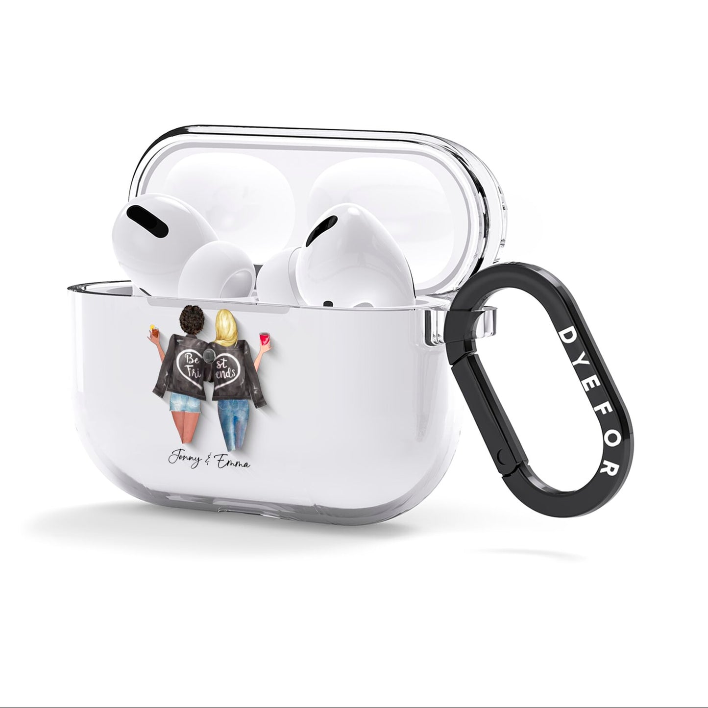 Best Friends AirPods Clear Case 3rd Gen Side Image