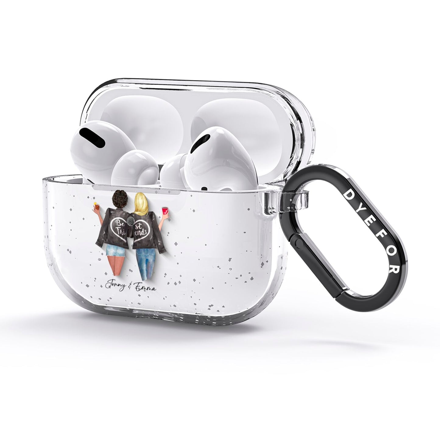 Best Friends AirPods Glitter Case 3rd Gen Side Image