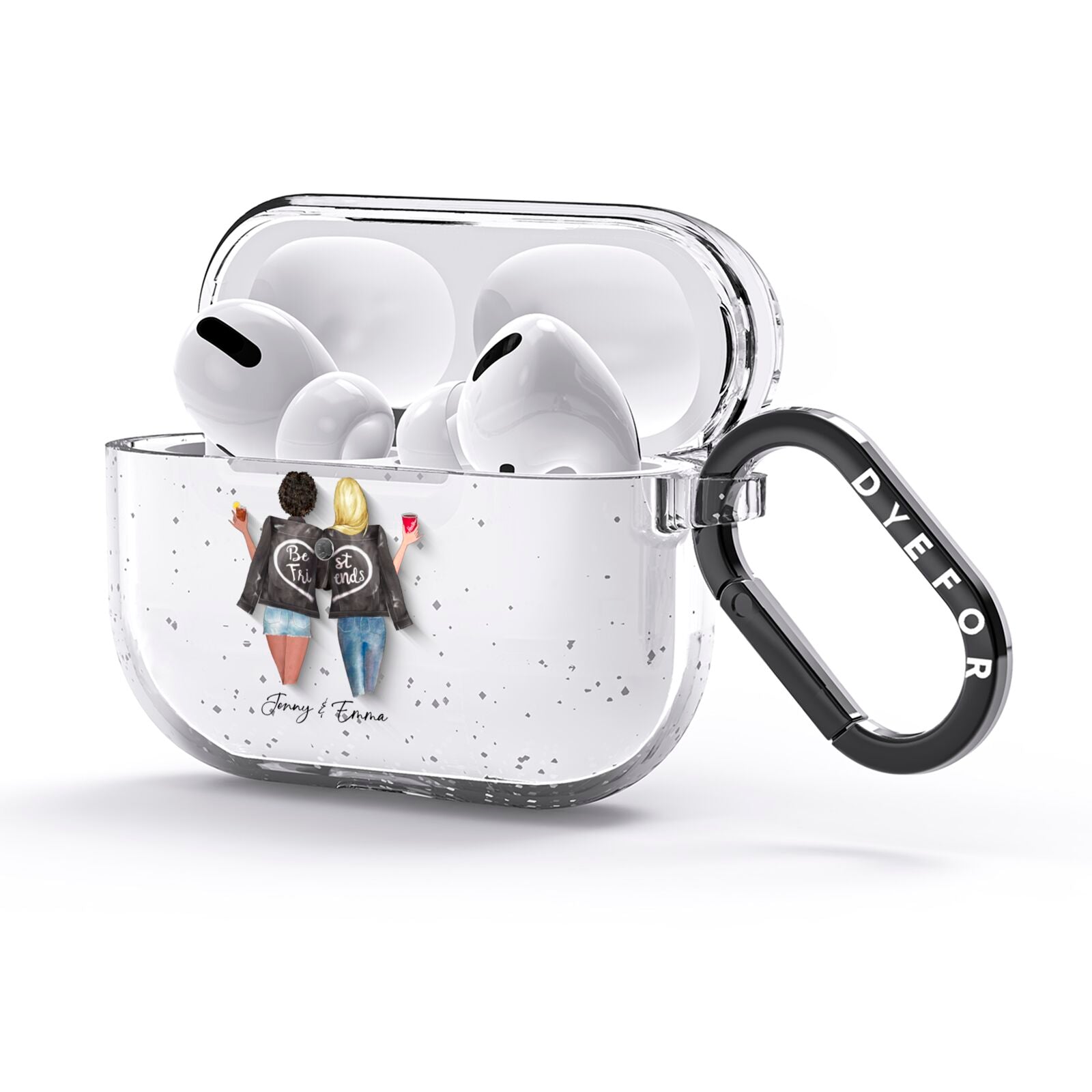 Best Friends AirPods Glitter Case 3rd Gen Side Image