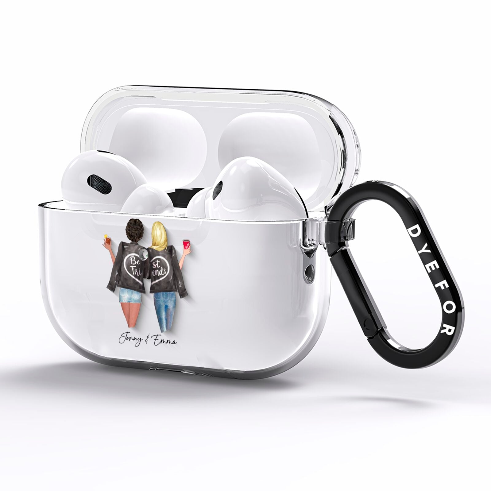 Best Friends AirPods Pro Clear Case Side Image