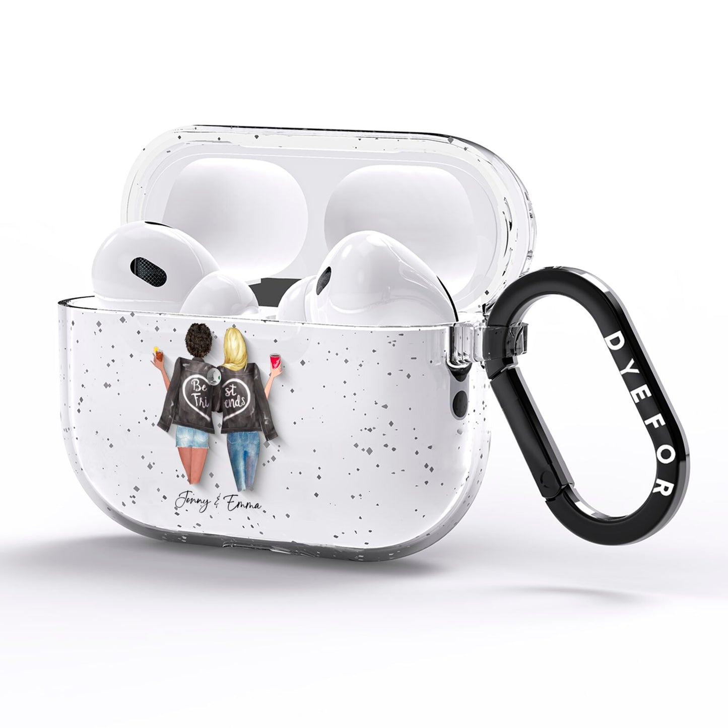 Best Friends AirPods Pro Glitter Case Side Image