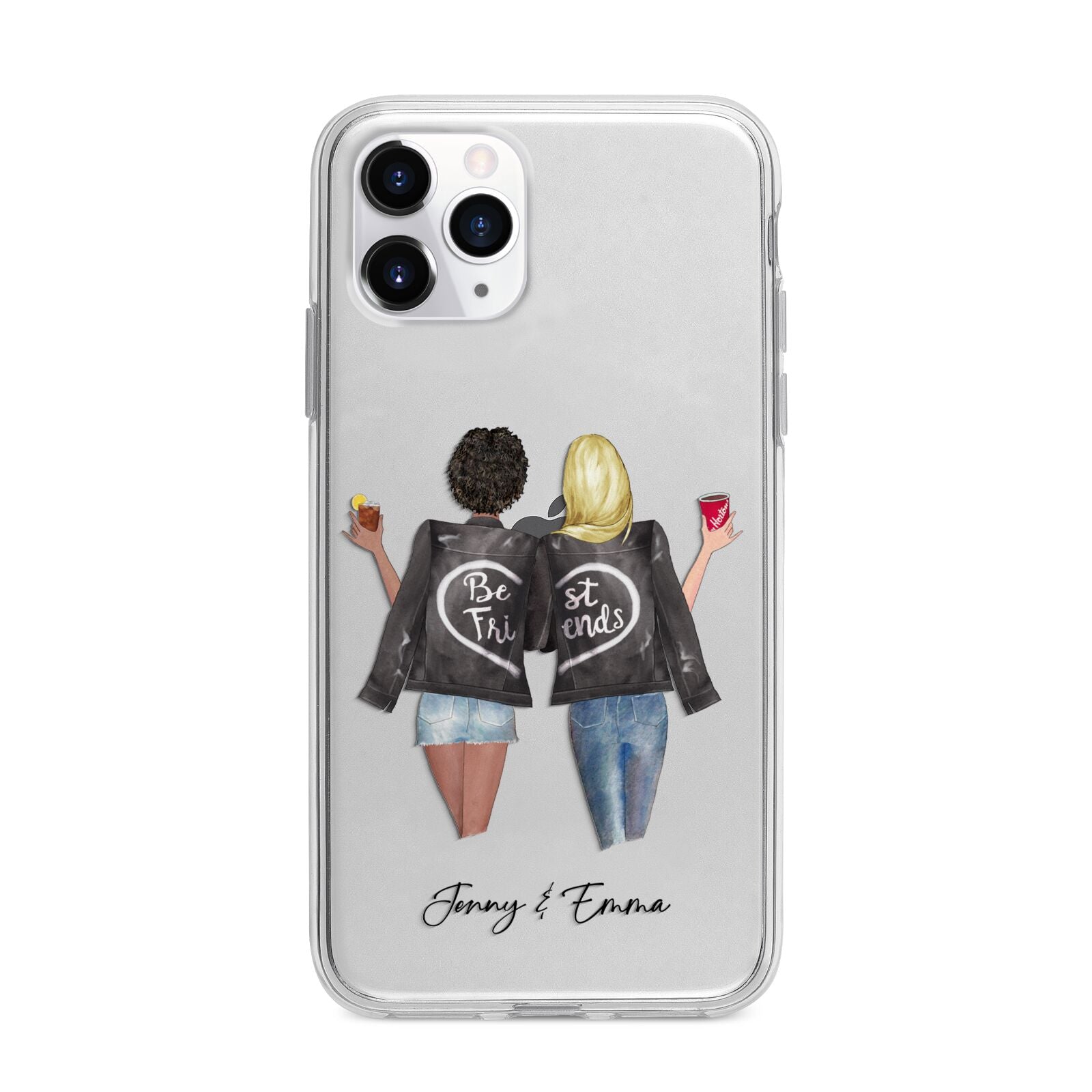 Best Friends Apple iPhone 11 Pro in Silver with Bumper Case