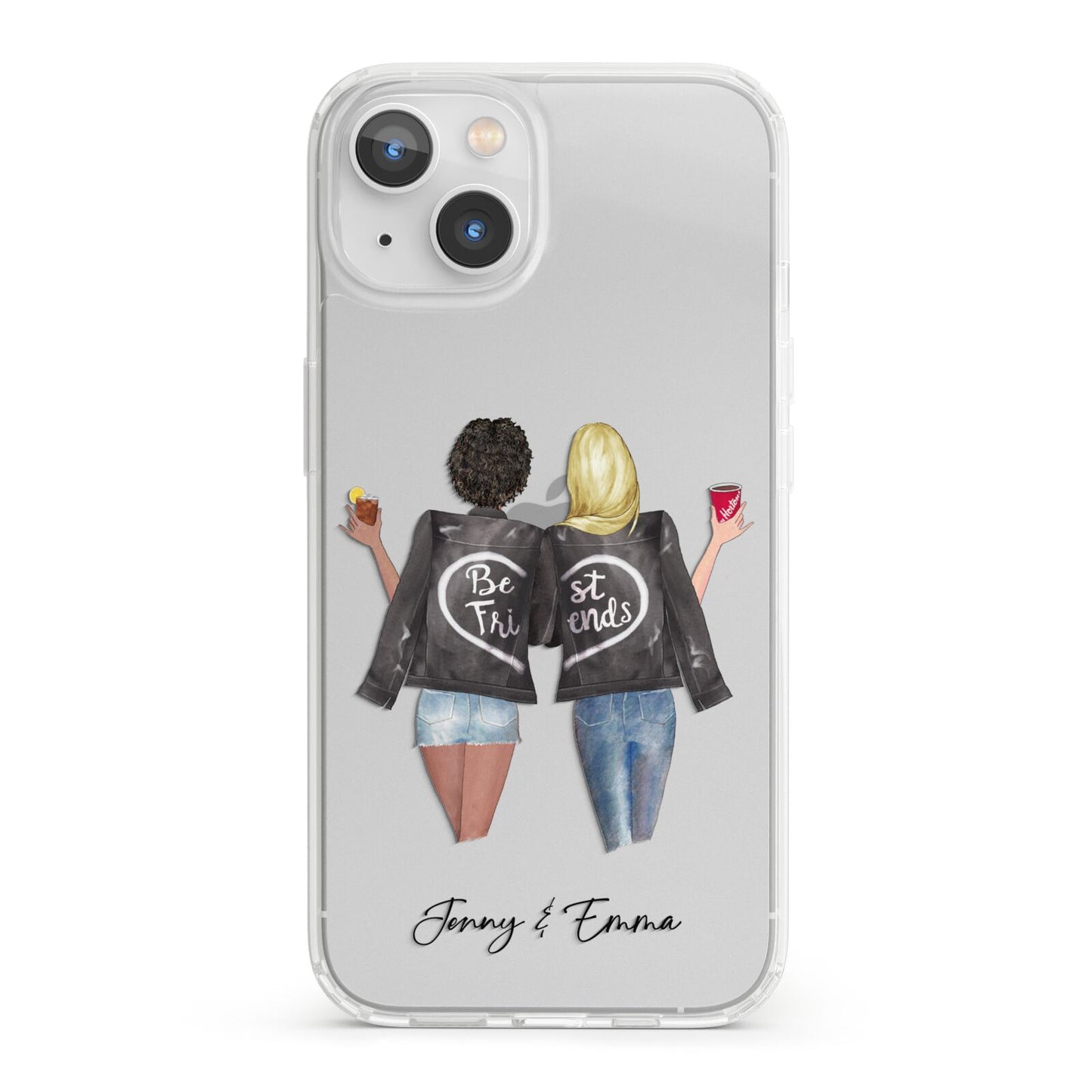 Best Friends iPhone 13 Clear Bumper Case